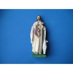 Figurka Jezus Dobry Pasterz z żywicy 19,5 cm